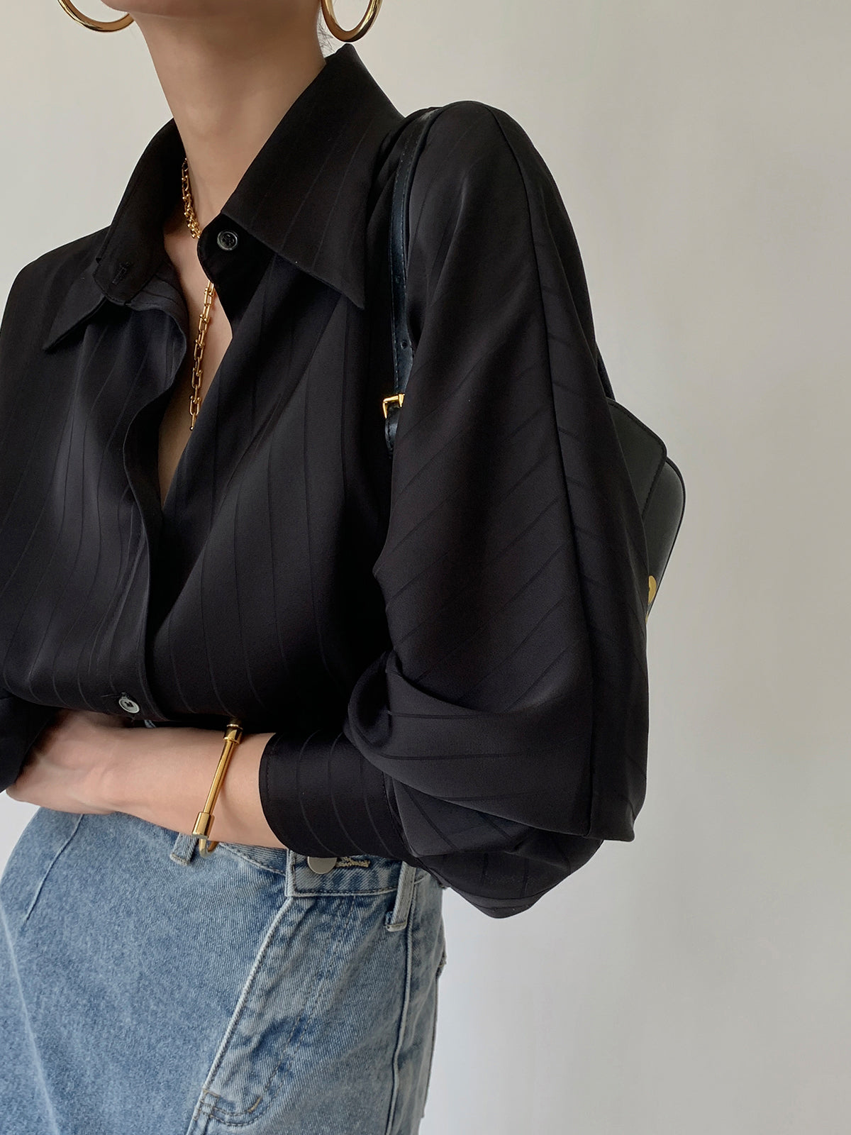 Charlotte Oversized Button-Up Collar Shirt