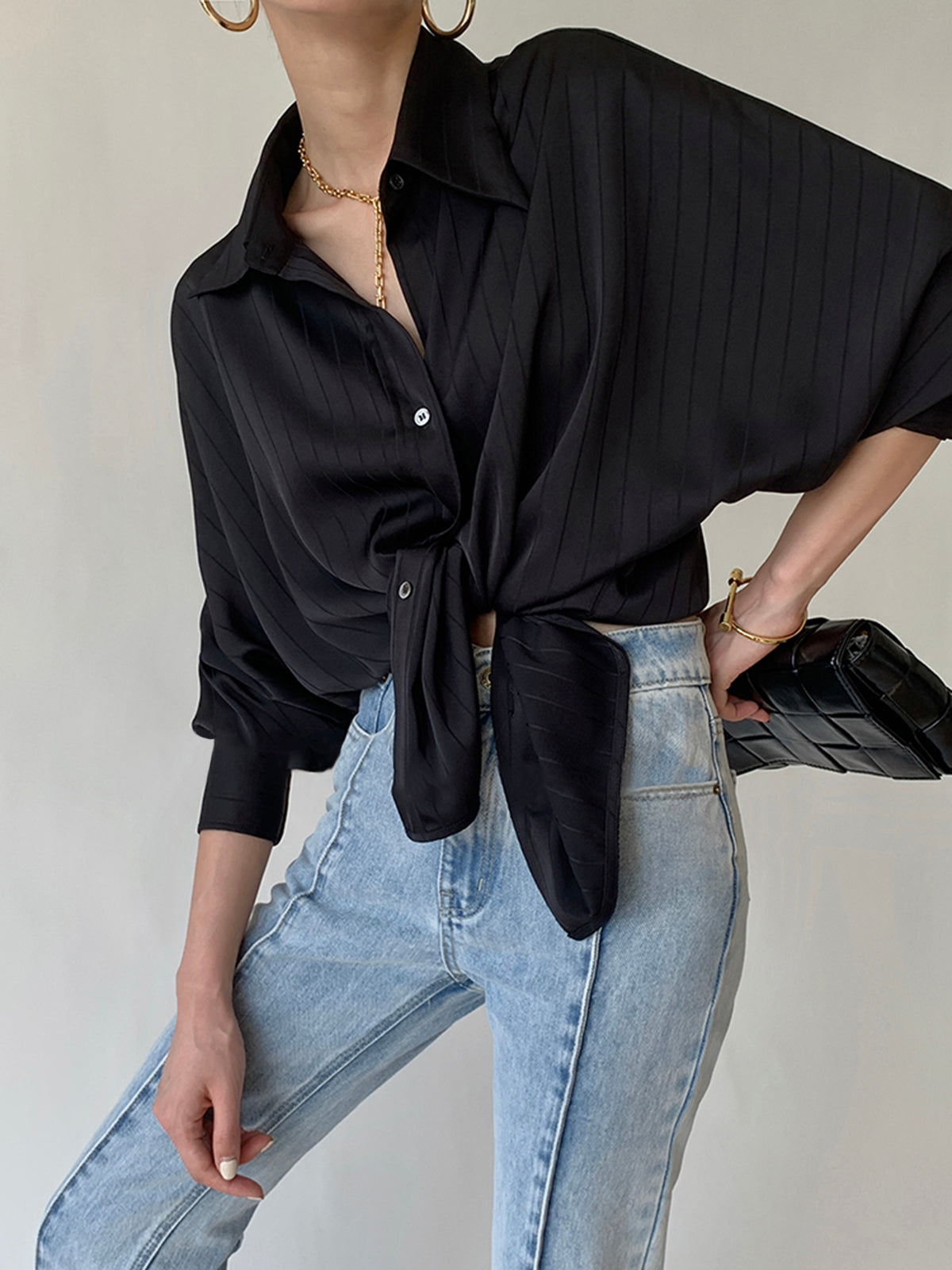 Charlotte Oversized Button-Up Collar Shirt