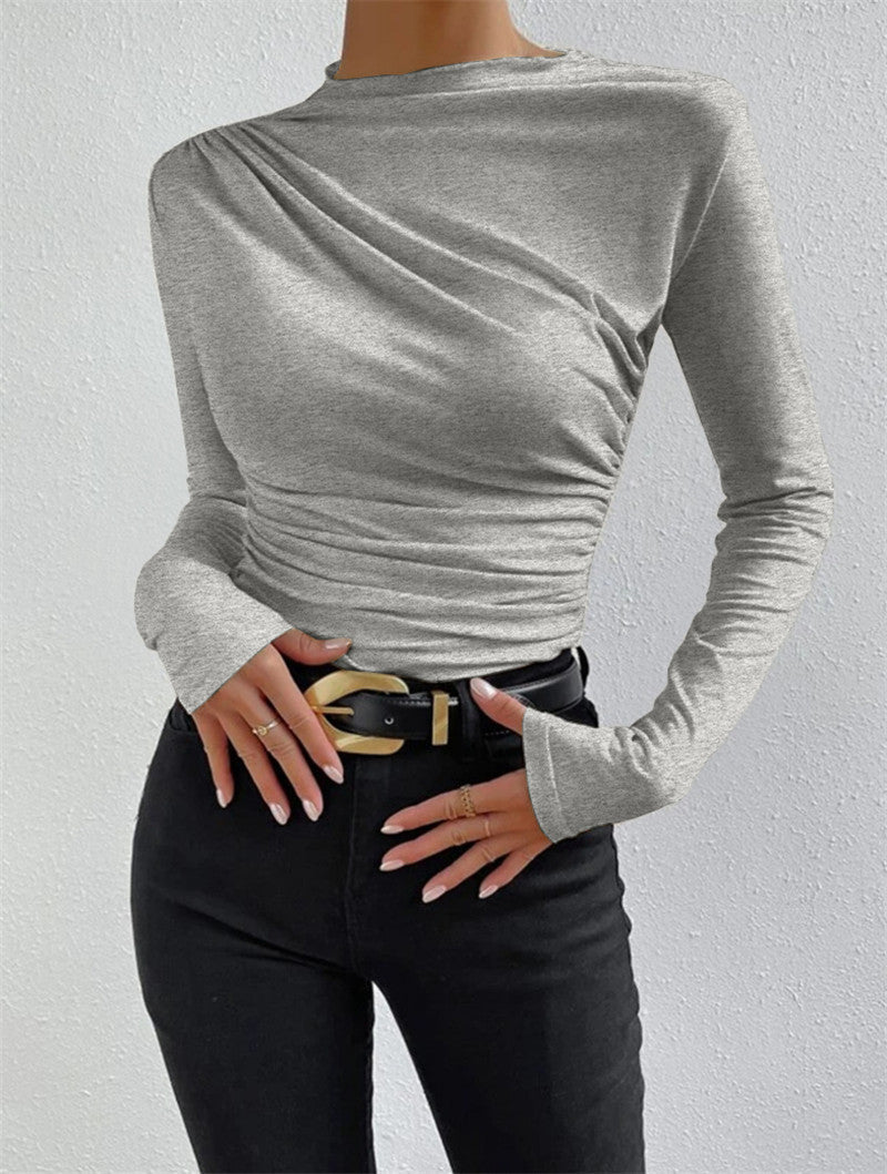Ruching Long Sleeve Top