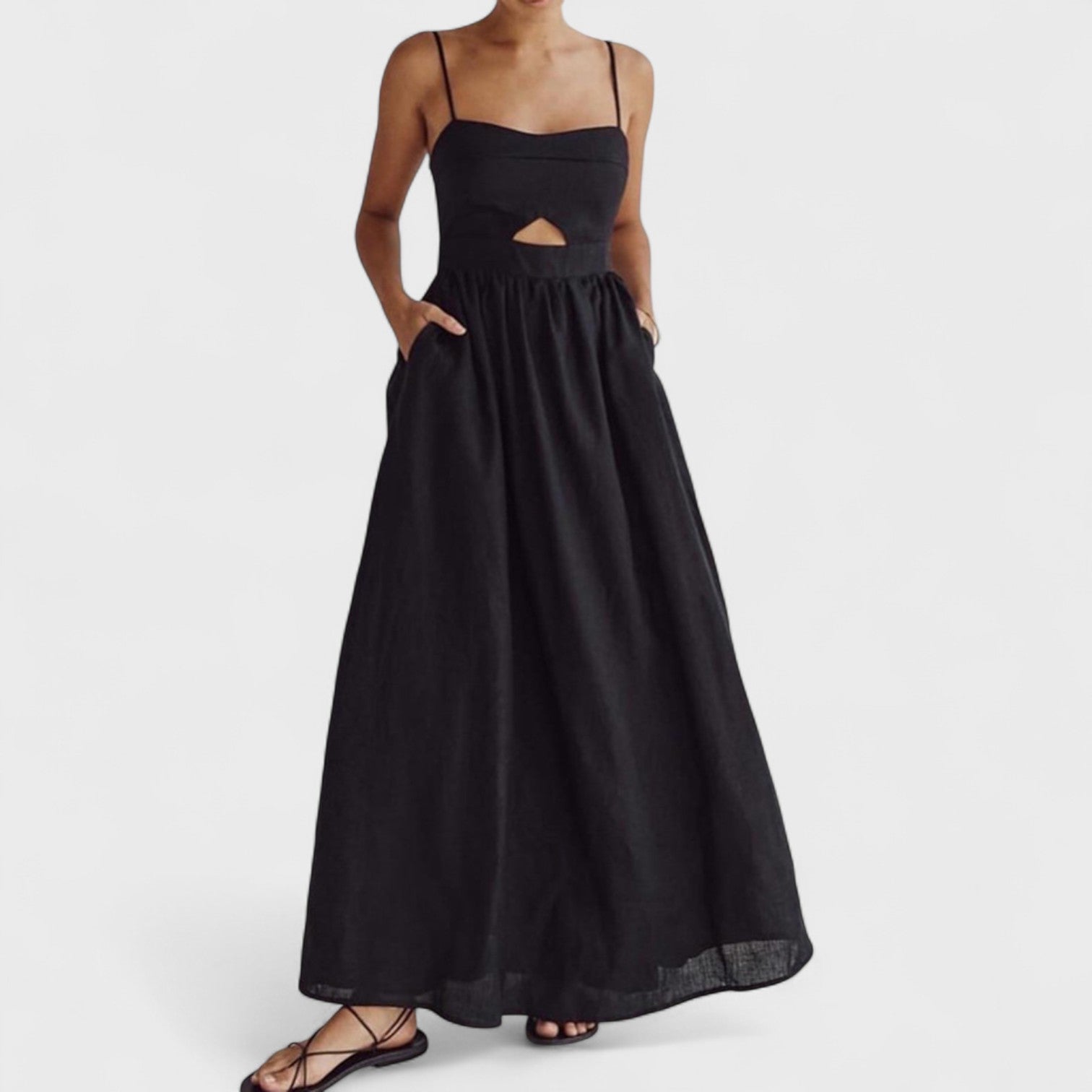 Cotton Sleeveless Long Dress