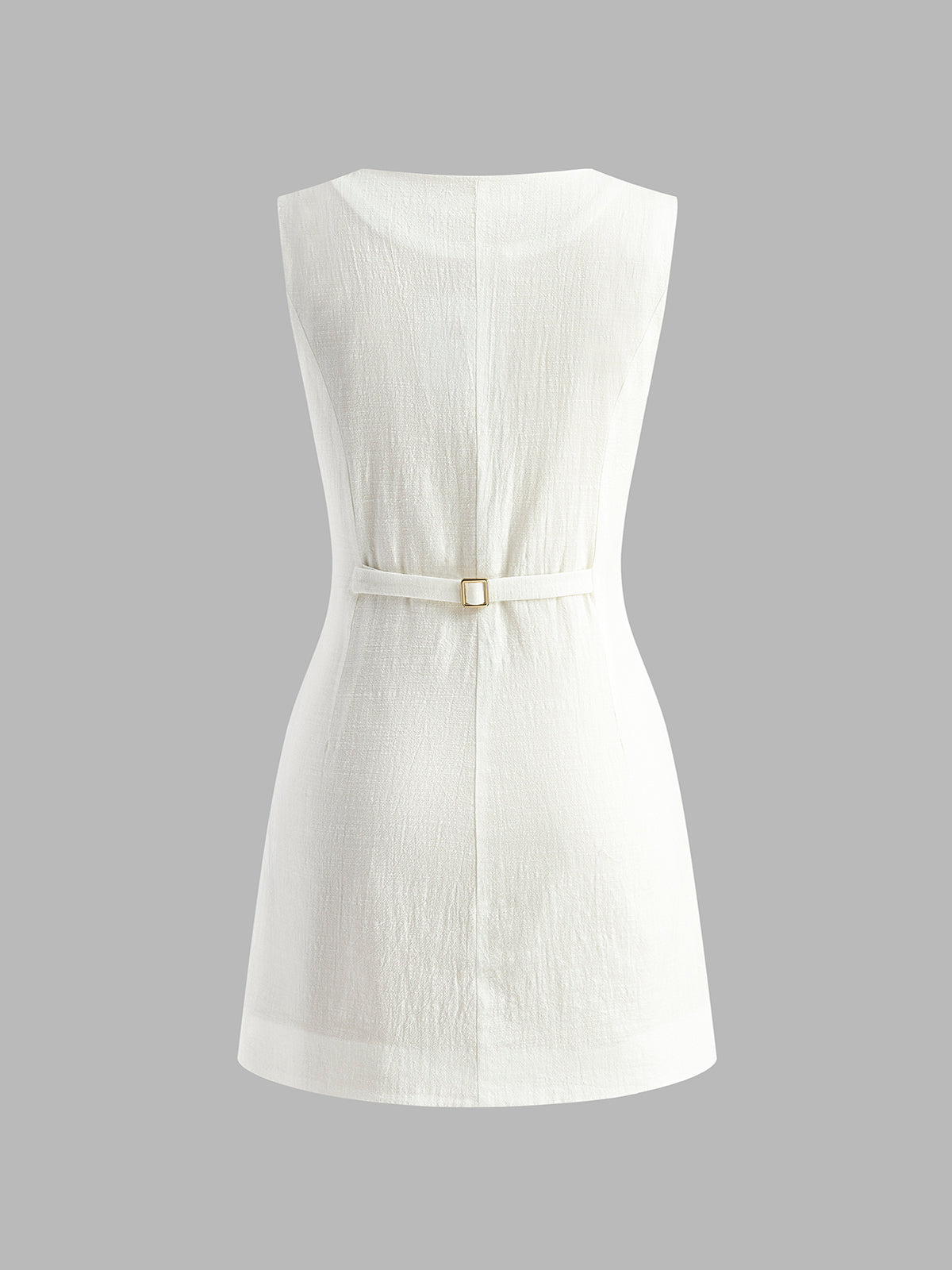 Cotton Button-Up Short Dress