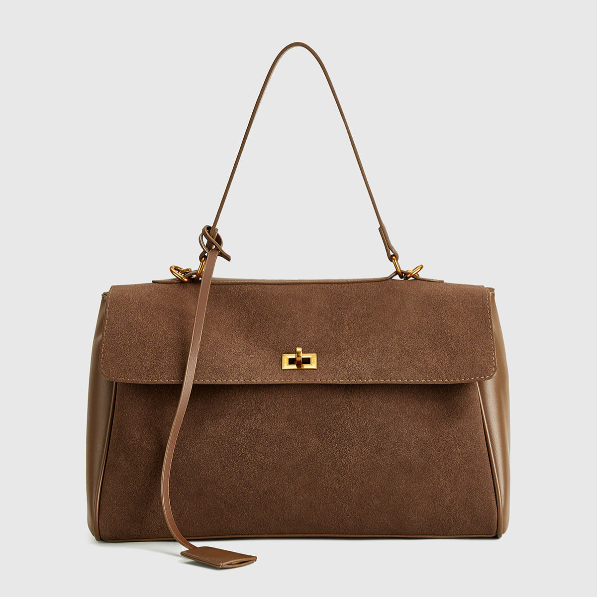Spacious Flap Shoulder Bag