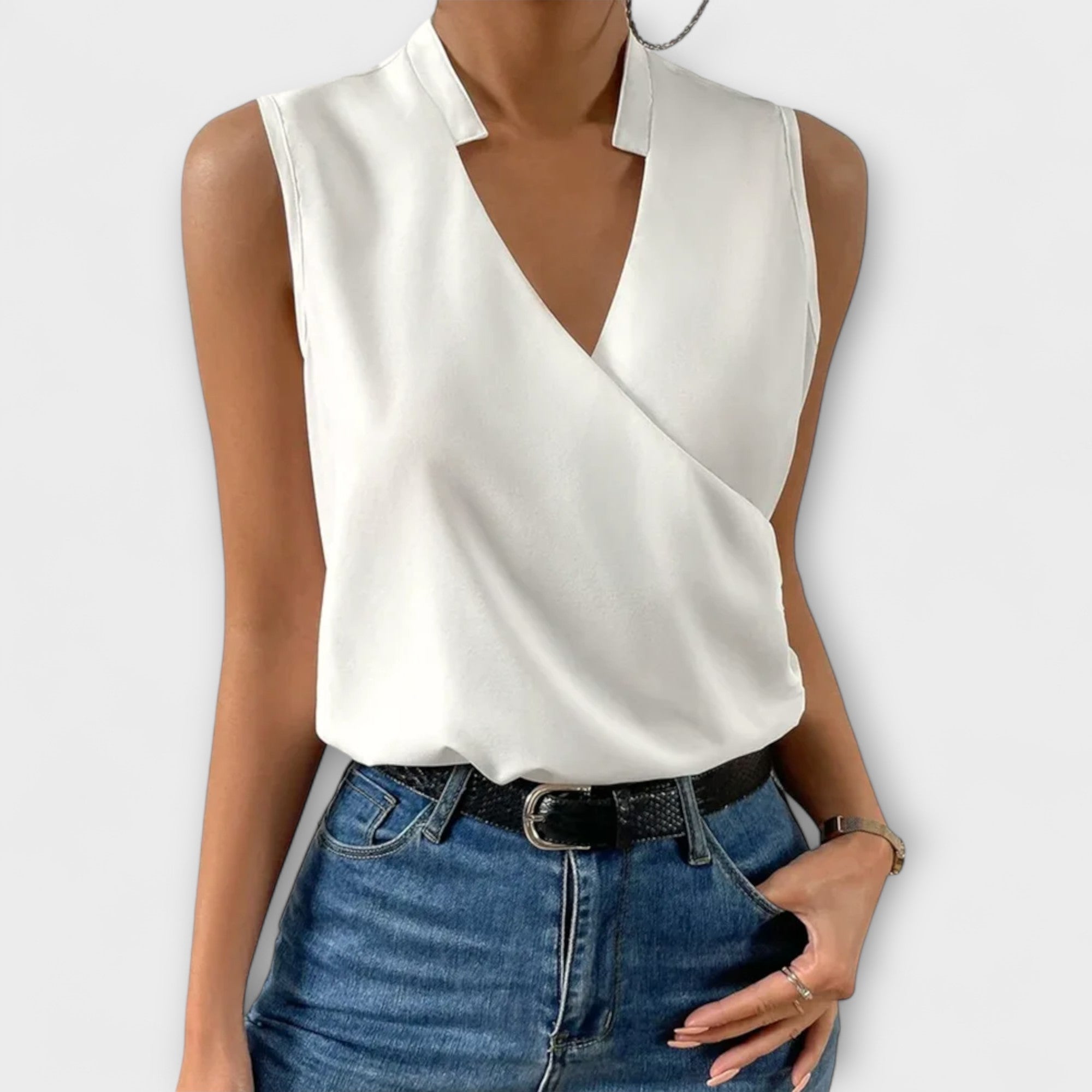 Elegant Soft V-neck Blouse