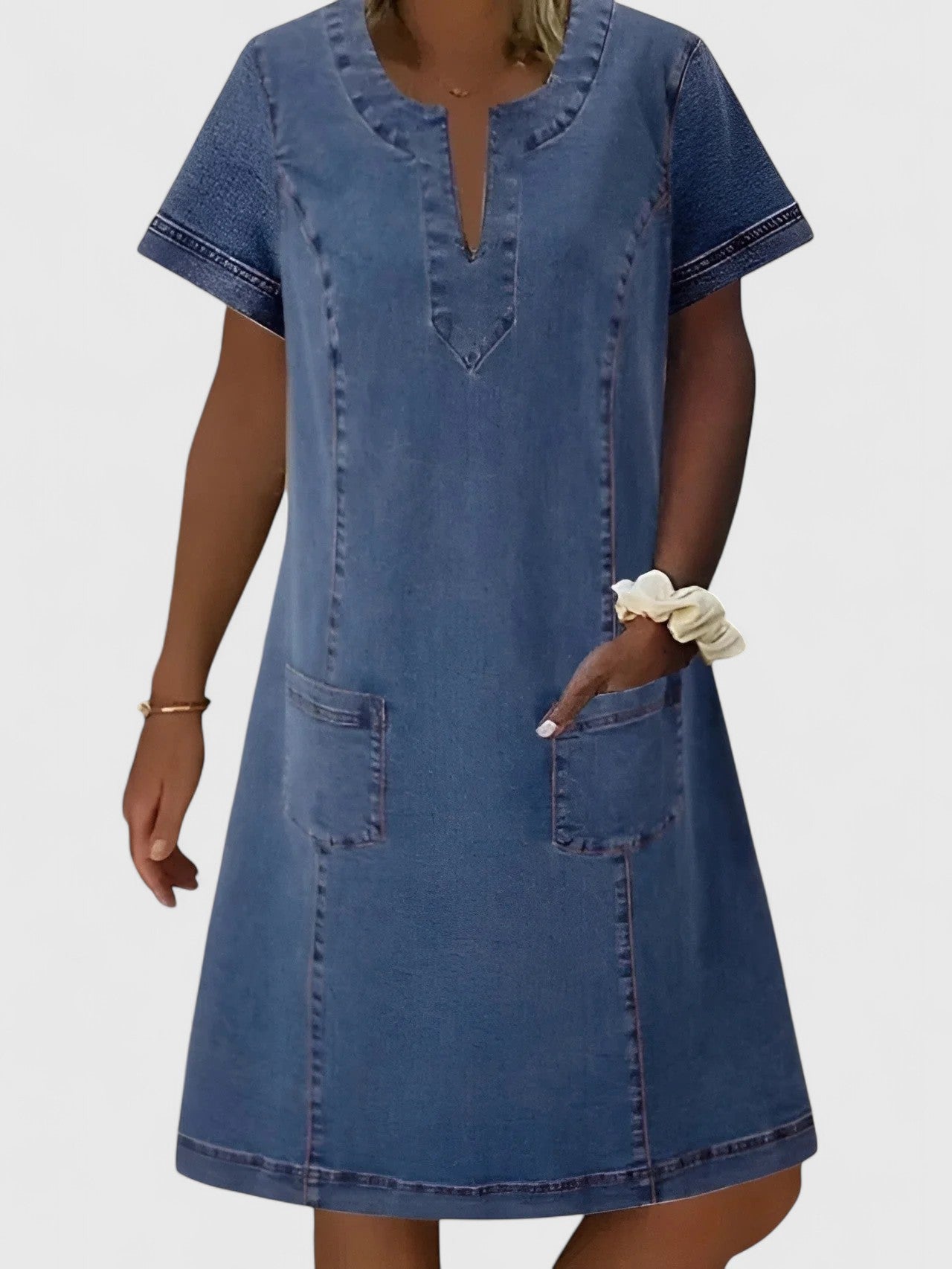 Chic Denim A-Line Dress