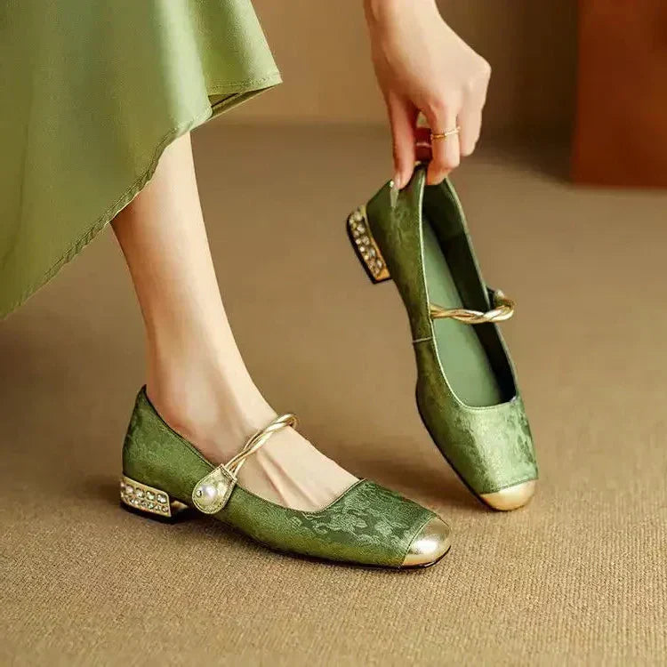 Mestelle Leather Mary Jane Shoes