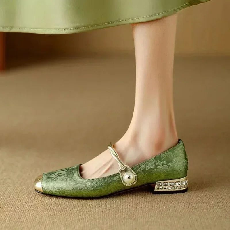 Mestelle Leather Mary Jane Shoes