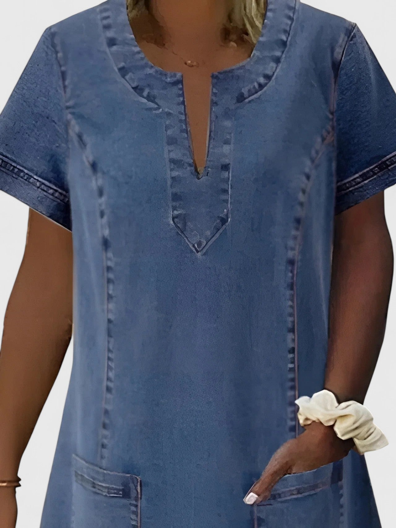 Chic Denim A-Line Dress