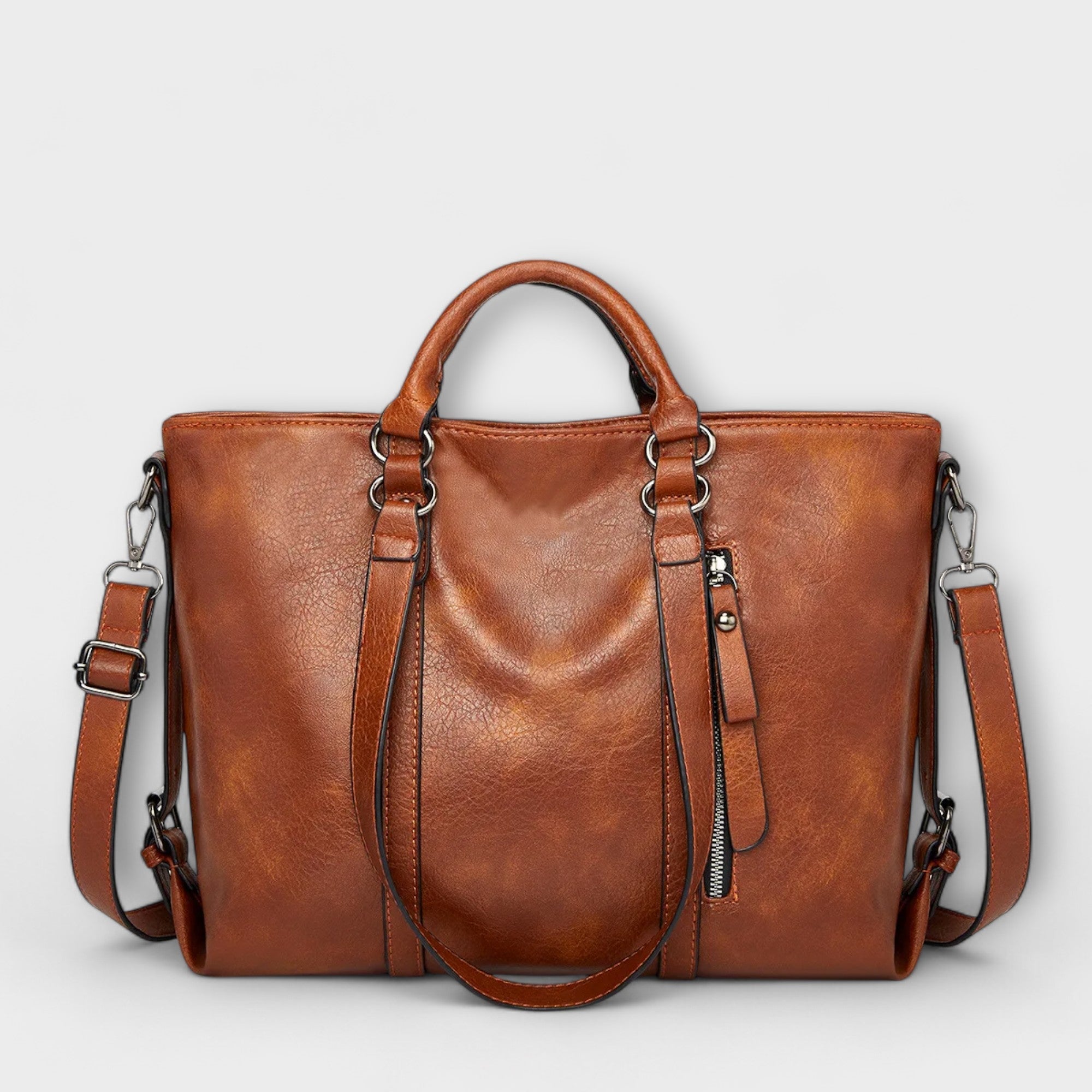 Spacious Leather Tote Bag