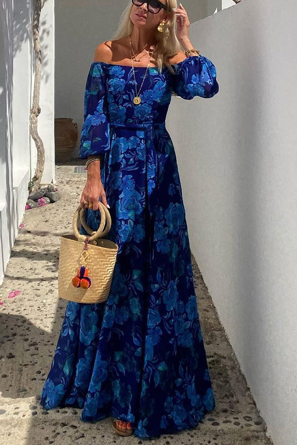 Floral Off-Shoulder Maxi Dress