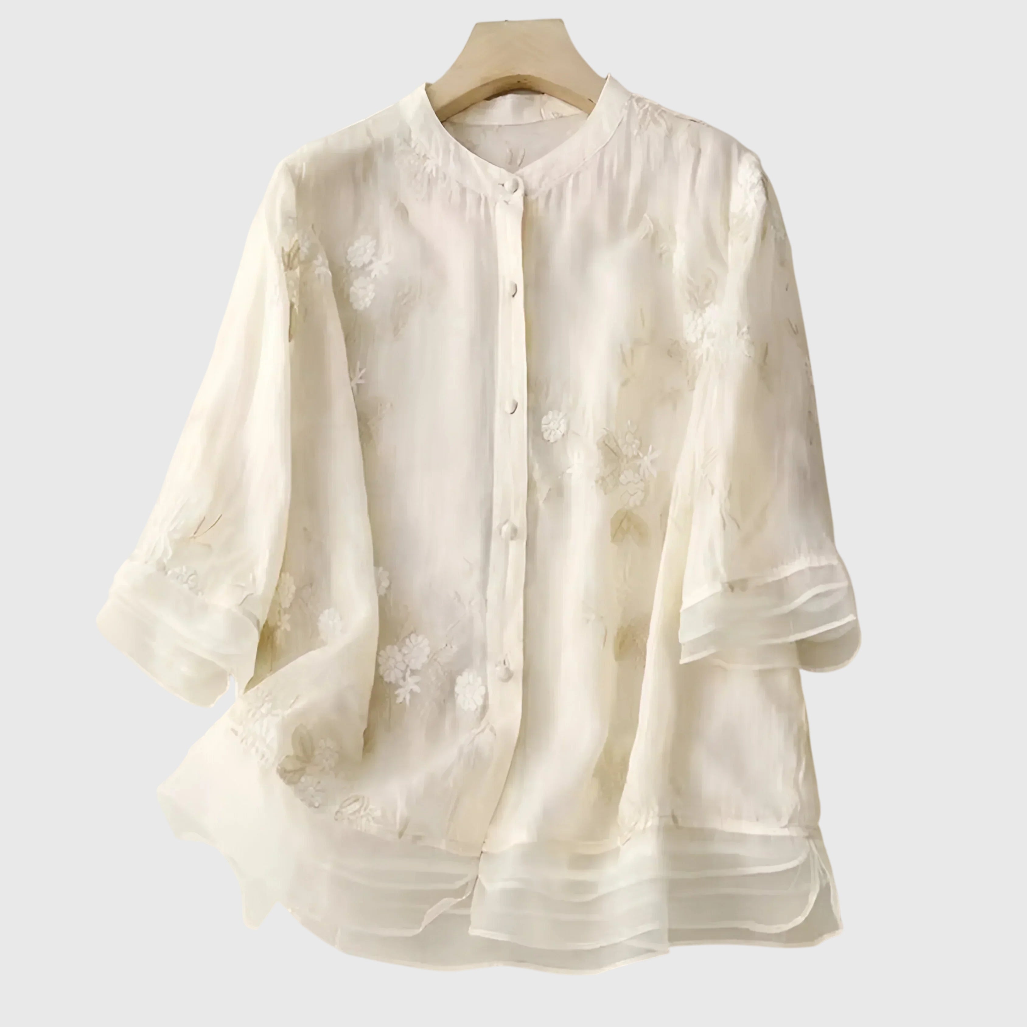Elegant Floral Embroidered Top