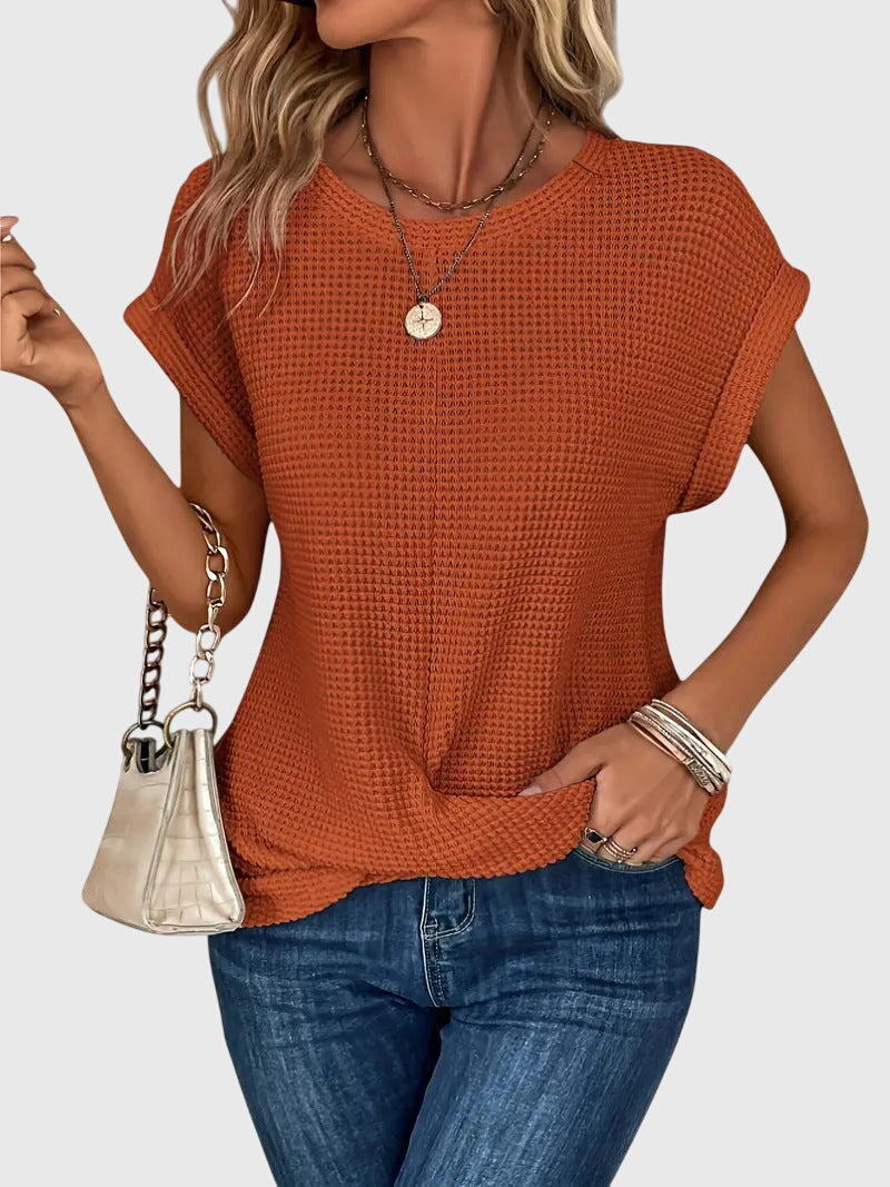 Chic Crew Neck Blouse