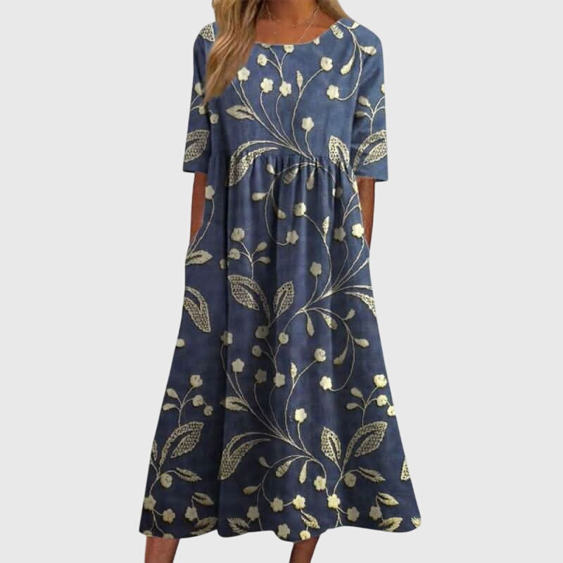 Chic Flattering Floral Dress