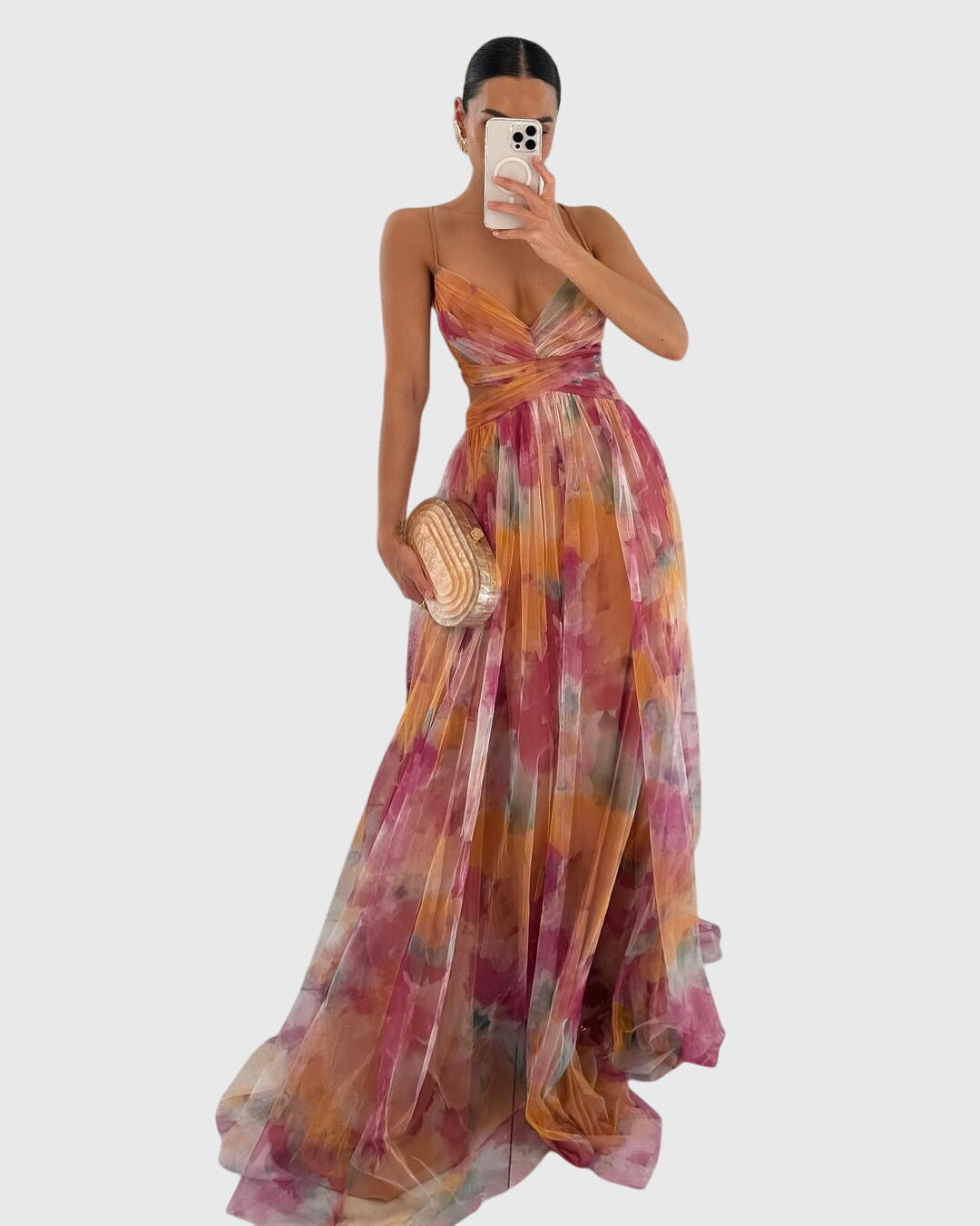 Floral Maxi Gown Dress