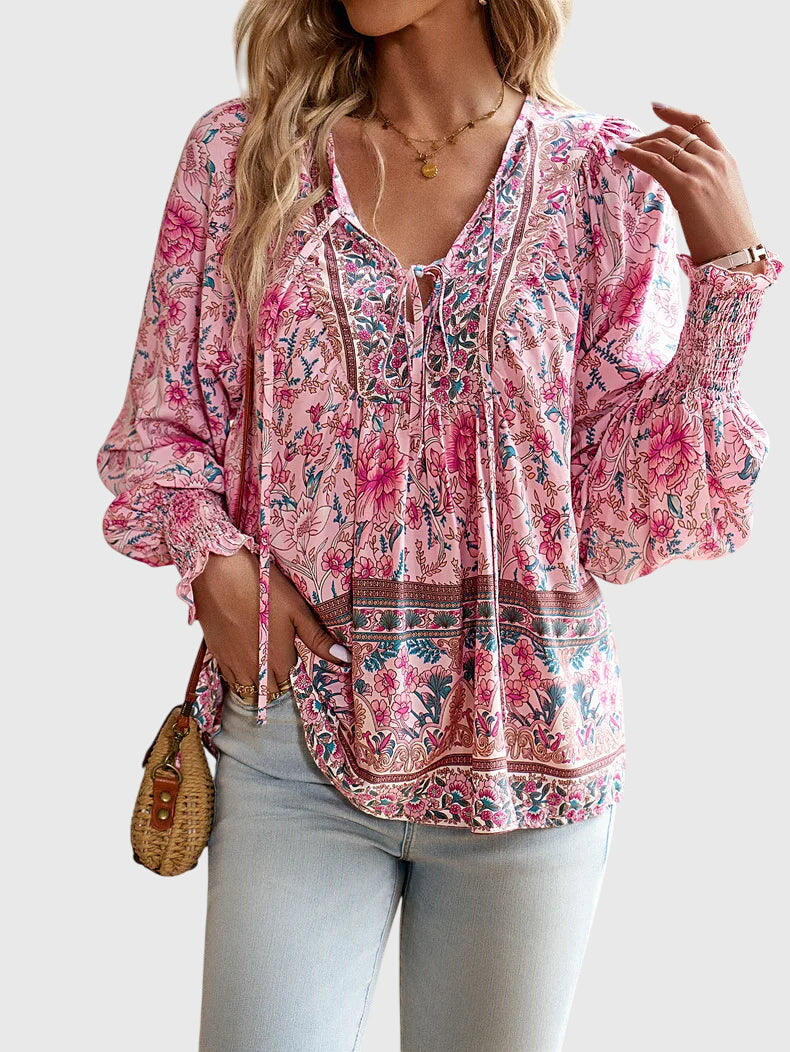 Chic Knit Floral Pullover
