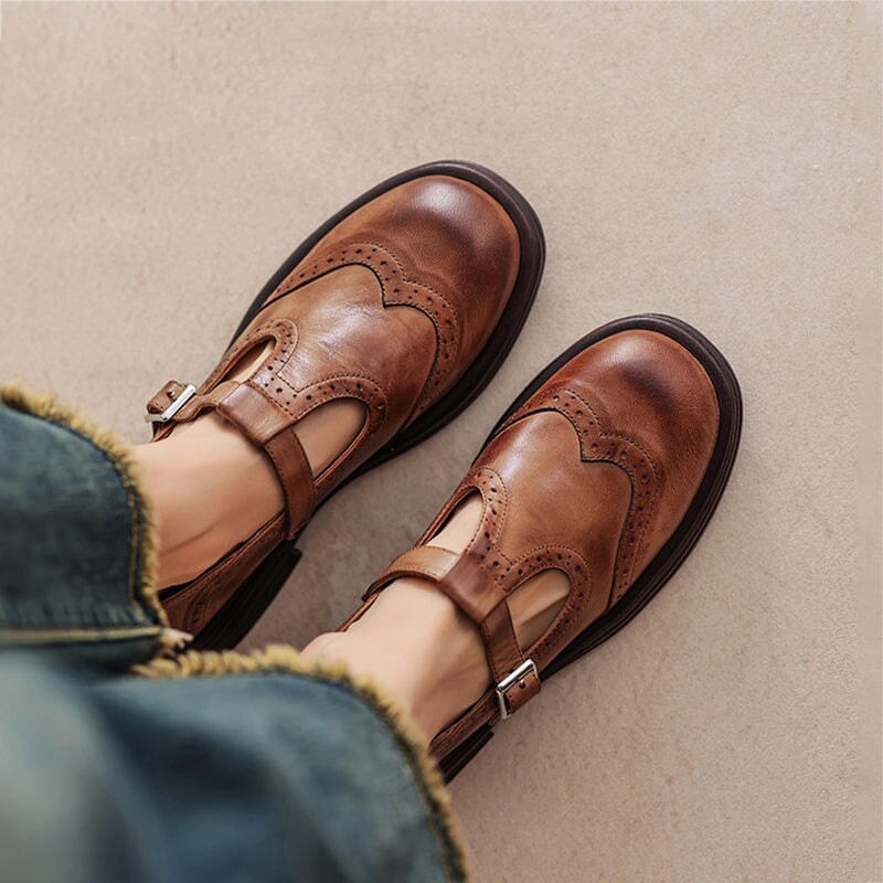 Sophisticated Leather Mary Janes