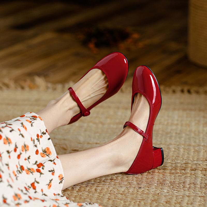 Leather Mary Jane Shoes